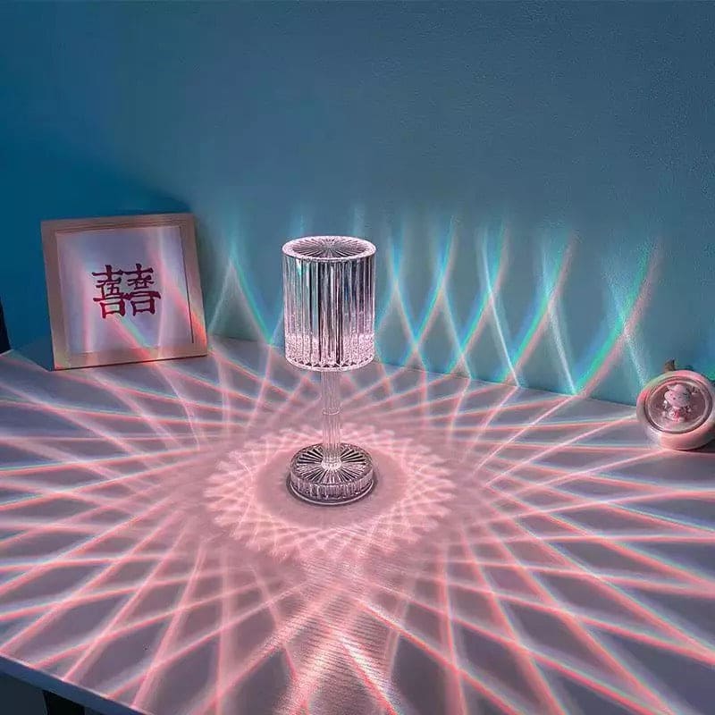 Luxury Crystal Wine Glass Lamp, Touch Control 16 Color Light Bedroom Romantic Atmosphere Lamp, Acrylic USB Rechargeable Night Light, LED Crystal Projection Table Light Luxury Crystal Wine Glass Lamp, Touch Control 16 Color Light Bedroom Romantic Atmosphere Lamp, Acrylic USB Rechargeable Night Light, LED Crystal Projection Table Light
